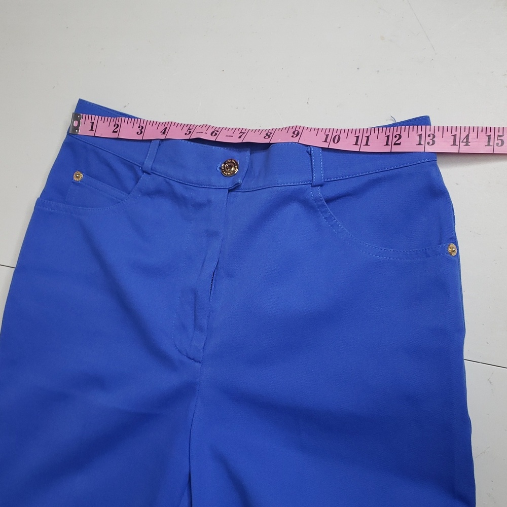 Vintage St. John Sport Womens Straigt Leg Pants Size 2 Blue Old Money 80s Career - Picture 10 of 15